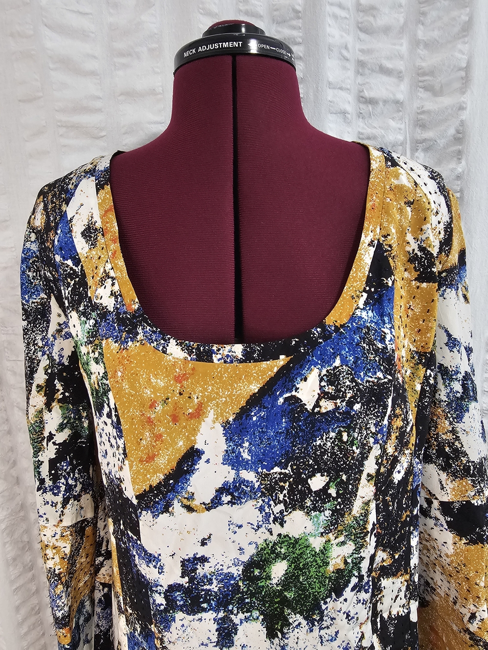Tory Burch Womens 4 Eileen Silk de Chine Tunic Top Wally Print Stitch Size 4 - Picture 4 of 16